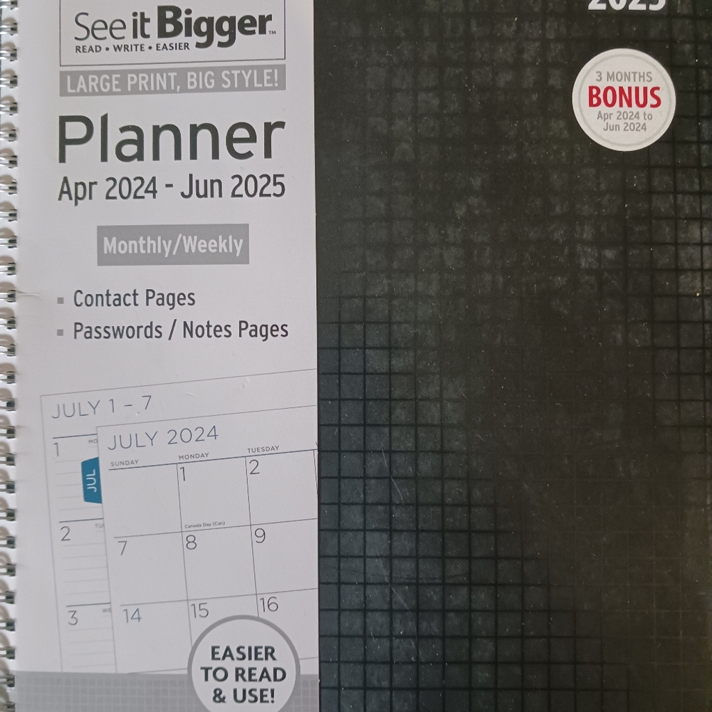 See it Bigger Large Print Planner